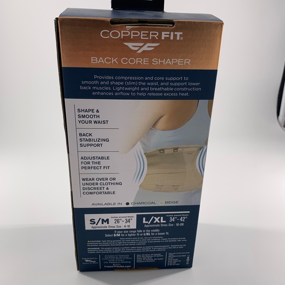 Copper Fit Core Shaper Copper Infused Waistband Size S/M Beige Color - Picture 2 of 2